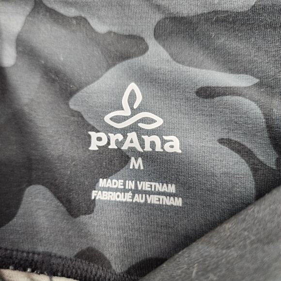 Prana Women's Electa II Blue Camo Print Side Pocket Biker Shorts Size Medium - Picture 3 of 5